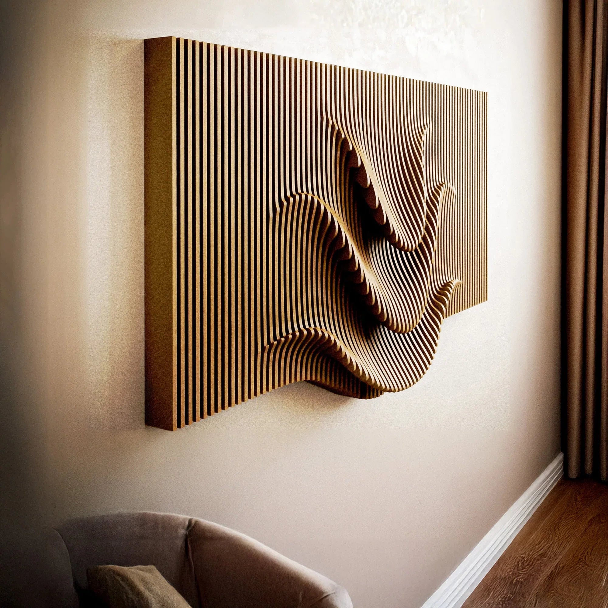 3D parametric wall art, geometric art,